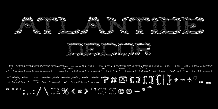 Atlantide DECOR Font preview